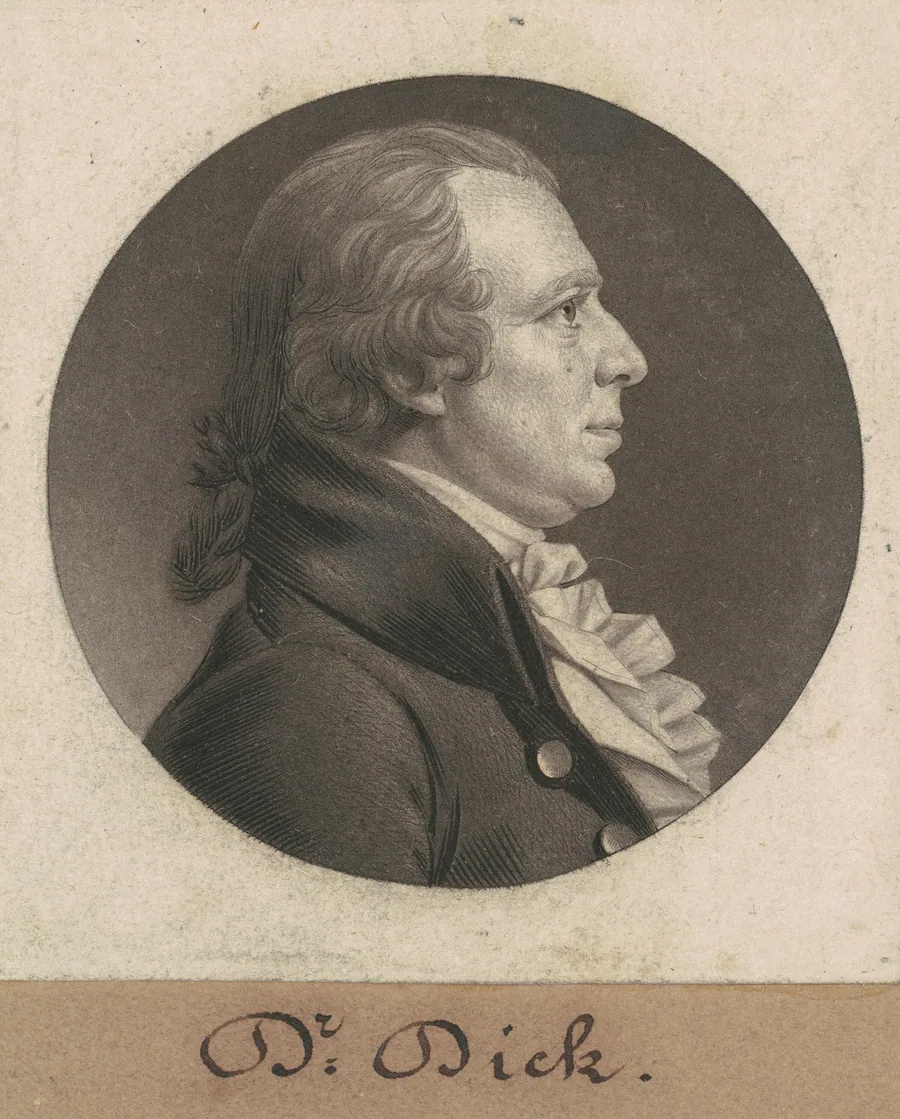 Elisha Cullen Dick by Charles B. J. Févret de Saint-Mémin