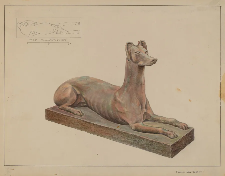 Cast Iron Dog by Francis Law Durand
