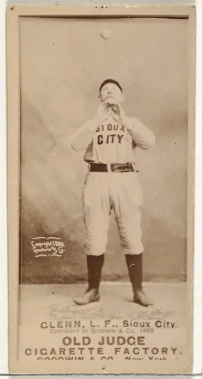 Edward C. "Mouse" Glenn, Left Field, Sioux City Corn Huskers, from the Old Judge series (N172) for Old Judge Cigarettes