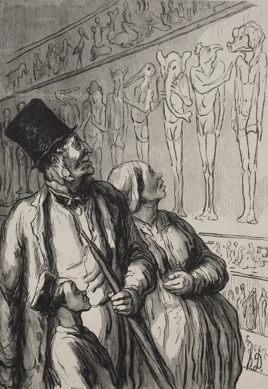 The Universal Exhibition:  The Egyptians Section by Honoré Daumier