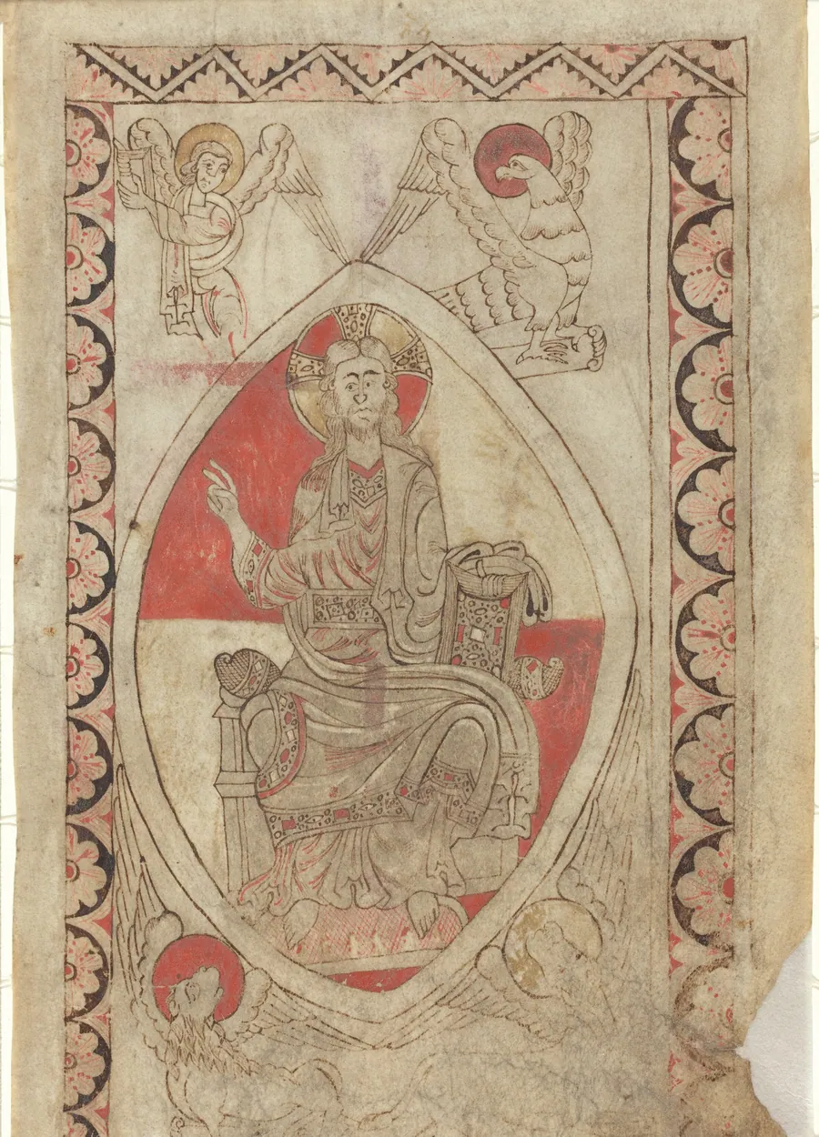 Christ in Majesty [recto] by French 12th Century