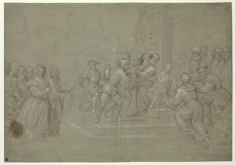 Susannah and the Elders before Daniel by Pomponio Amalteo
