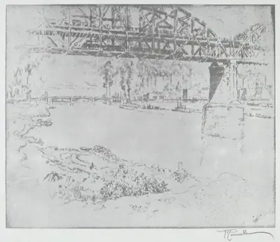 The City Bridge, St. Louis [bottom]