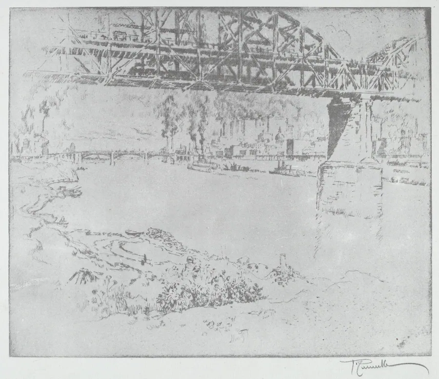 The City Bridge, St. Louis [bottom] by American 20th Century