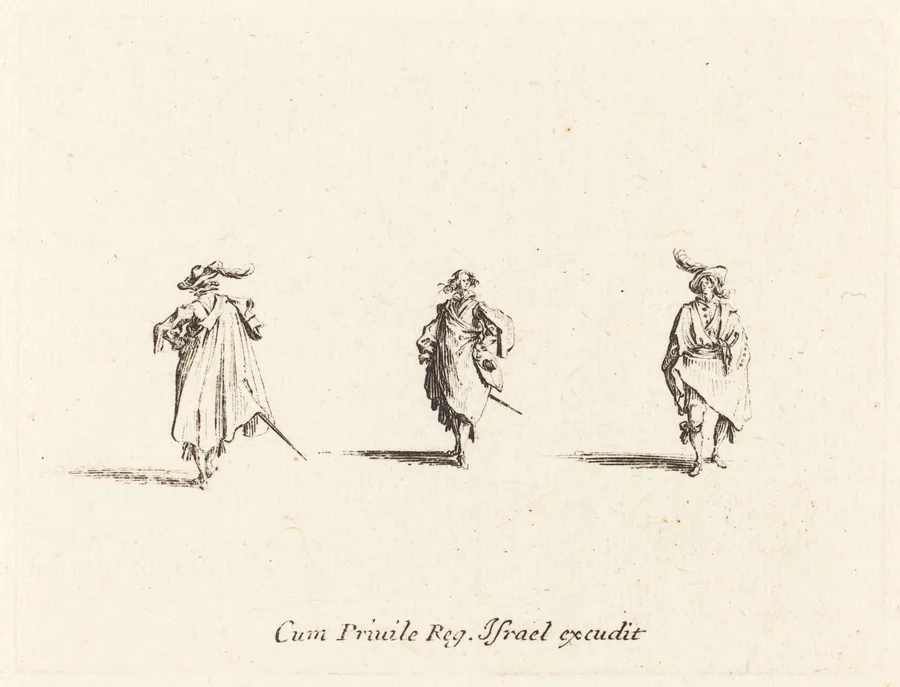 Three Gentlemen by Jacques Callot