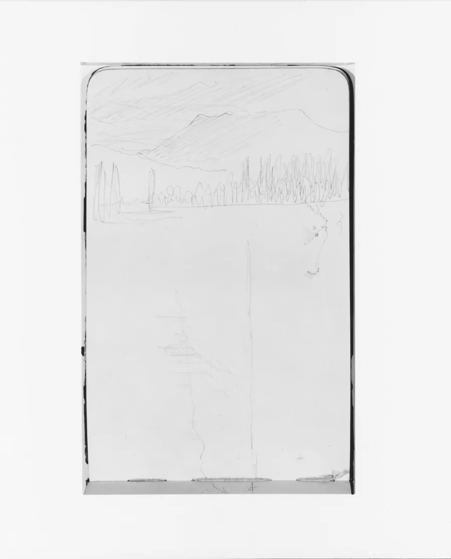 Two Sketches of Mountain Landscapes (from Sketchbook) by Albert Bierstadt