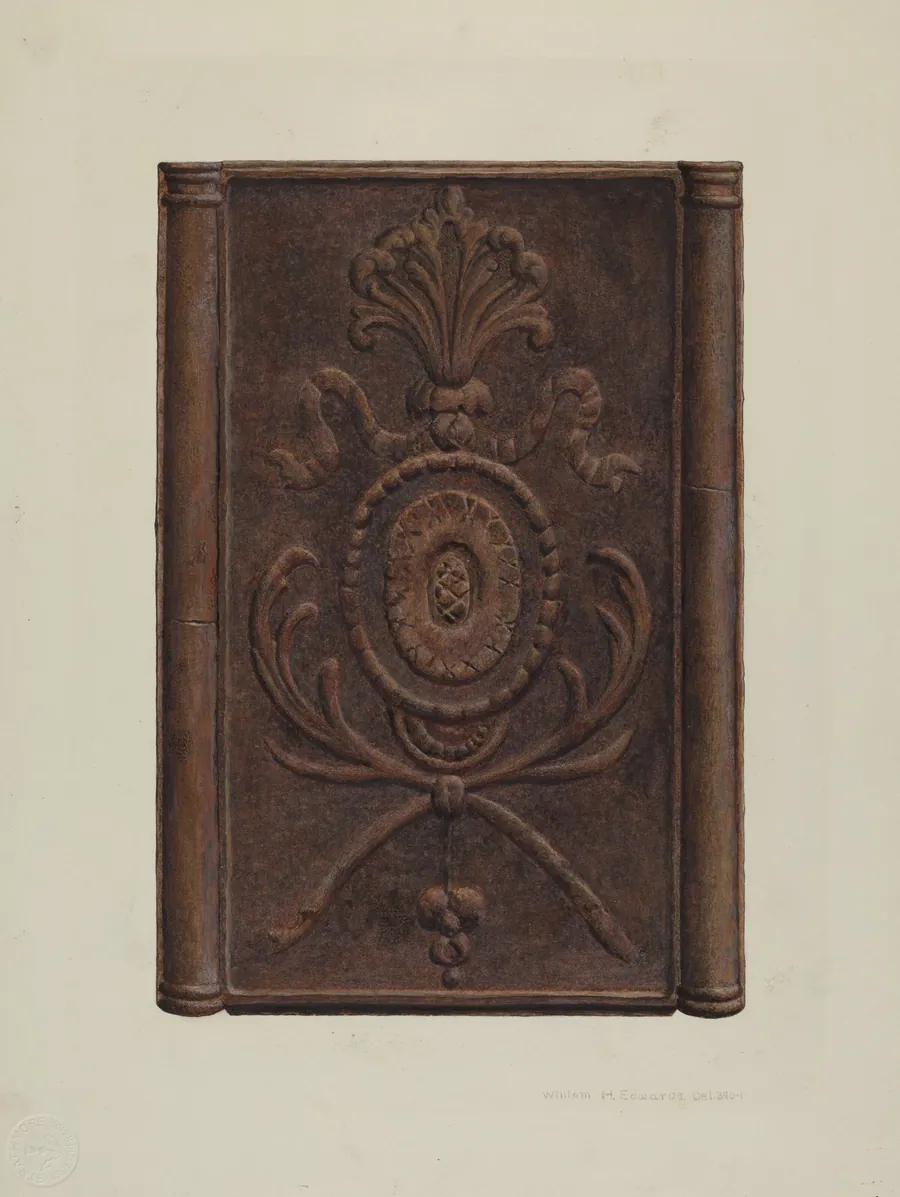 Pa. German Stove and Plate by William H. Edwards