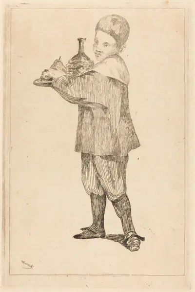 Child Holding a Tray (L'Enfant Portant un Plateau)