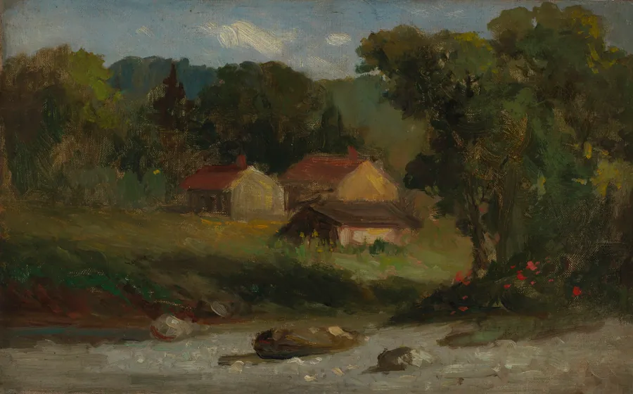 Rocky Farm, Newport by Edward Mitchell Bannister, born St. Andrews, New Brunswick, Canada 1828-died Providence, RI 1901