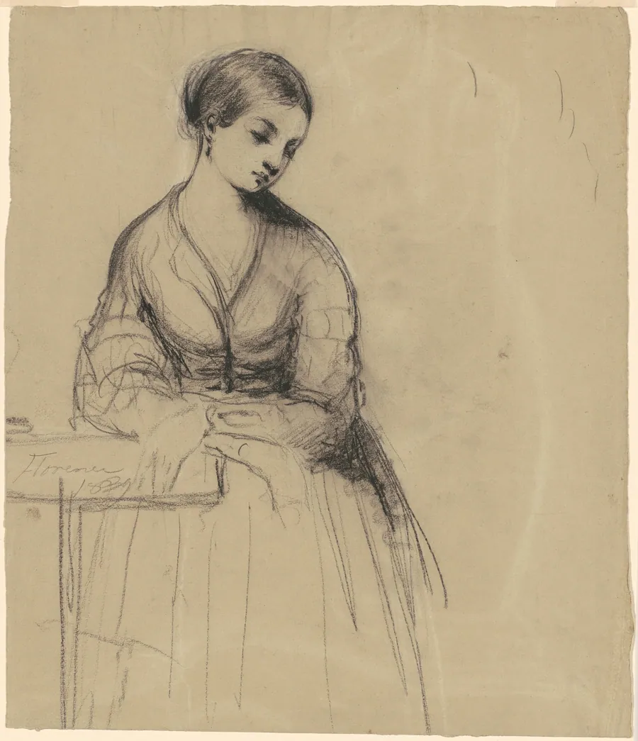 Young Woman, Florence [recto] by Seth Wells Cheney