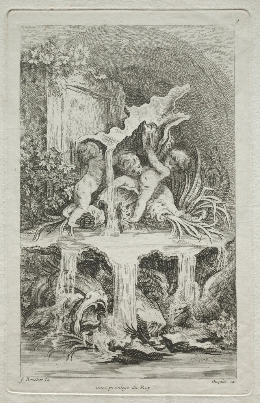 Book of Fountains:  No. 7 by Gabriel Huquier