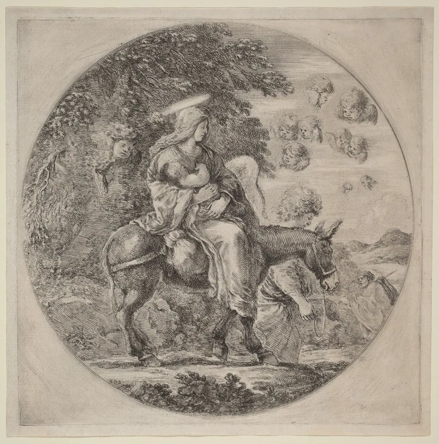 The Flight into Egypt by Stefano Della Bella