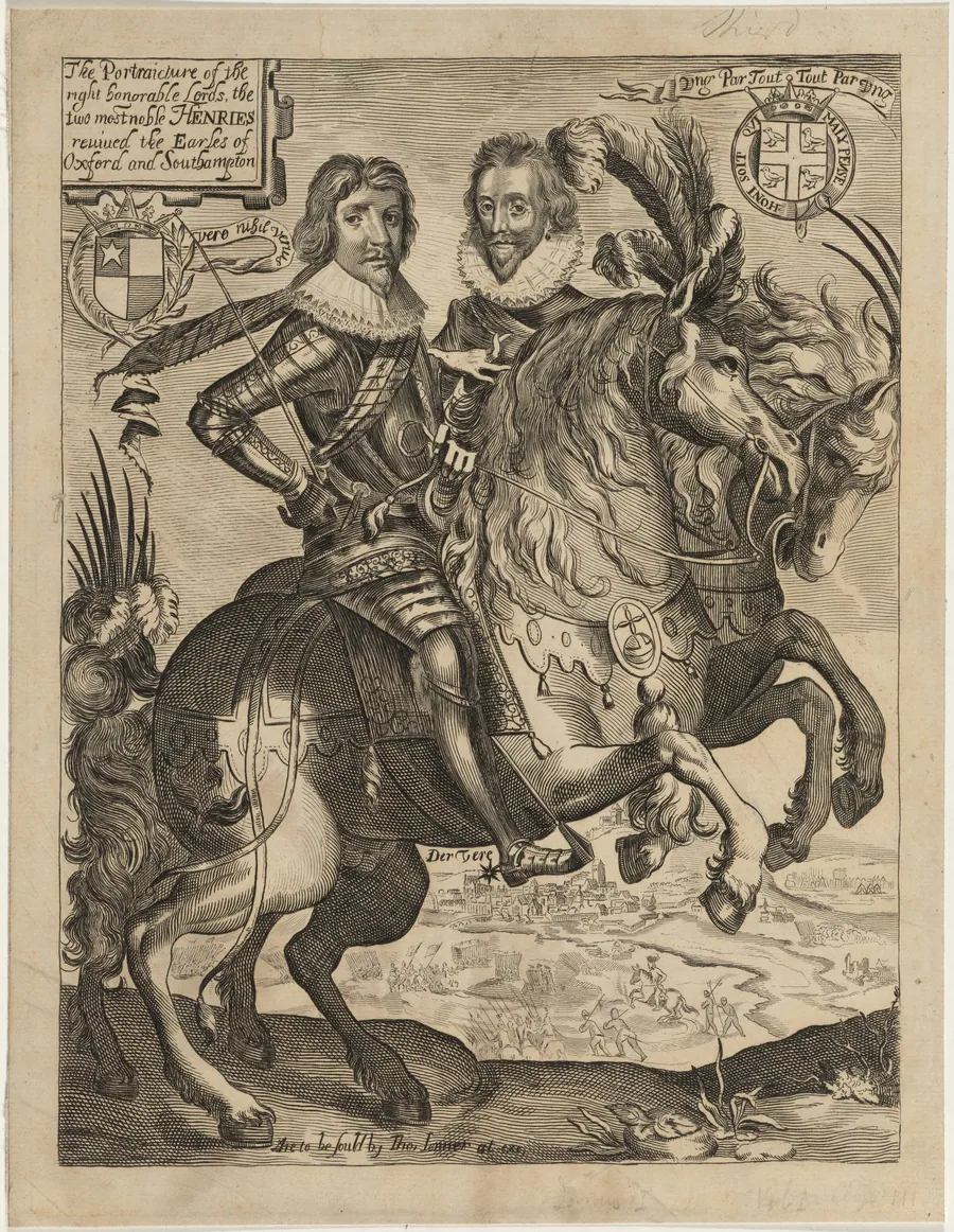 Henry de Vere, 18th Earl of Oxford and Henry Wriothsly, 3rd Earl of Southampton by Unknown 19th Century