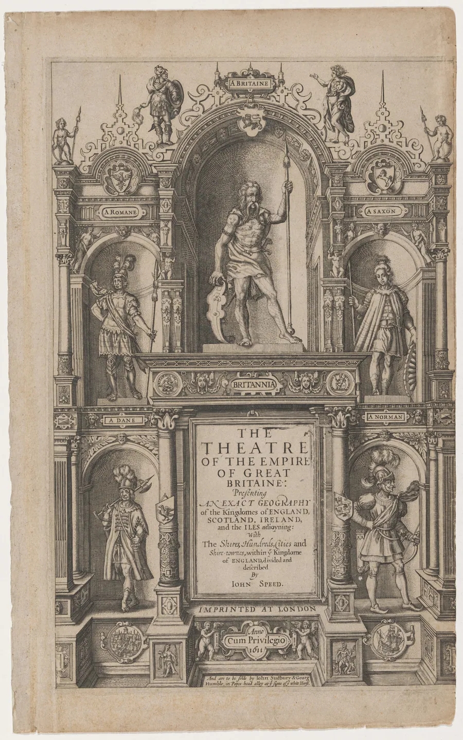 Title Page to "The Theatre of the Empire of Great Britaine" by John Speed by Jodocus Hondius I