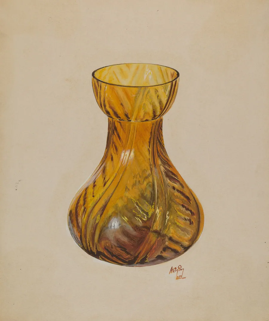 Amber Jar (Blown) by Ralph Atkinson