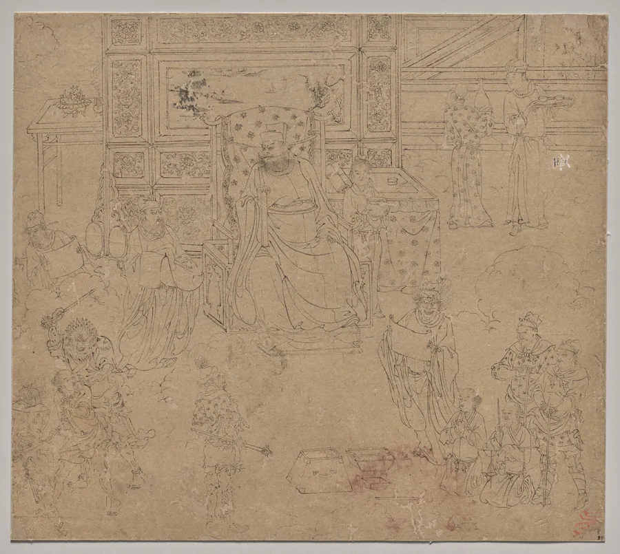 Album of Daoist and Buddhist Themes: Kings of Hells: Leaf 34