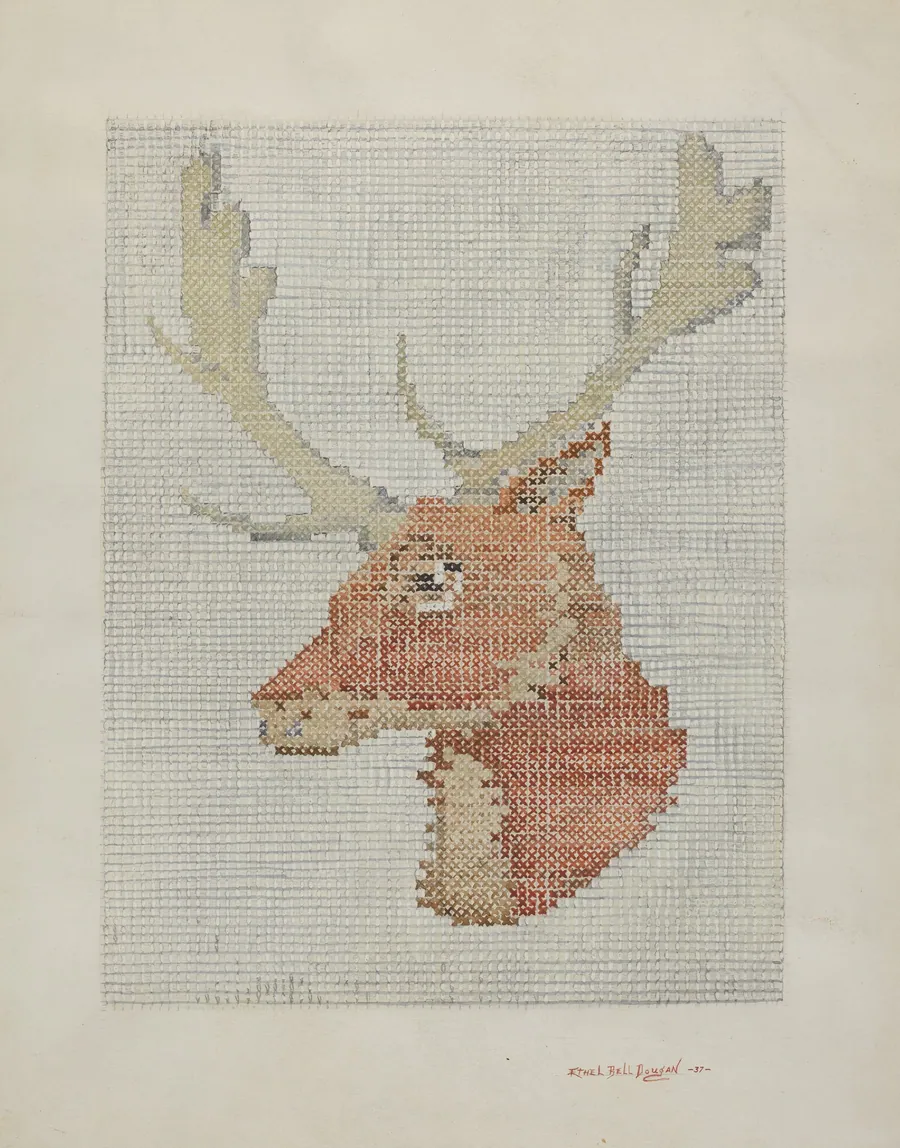 Afghan (Detail) by Ethel Dougan