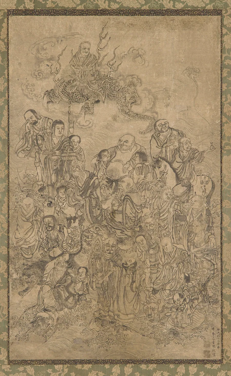 A group of luohan by Ding Yunpeng (1547-1628)