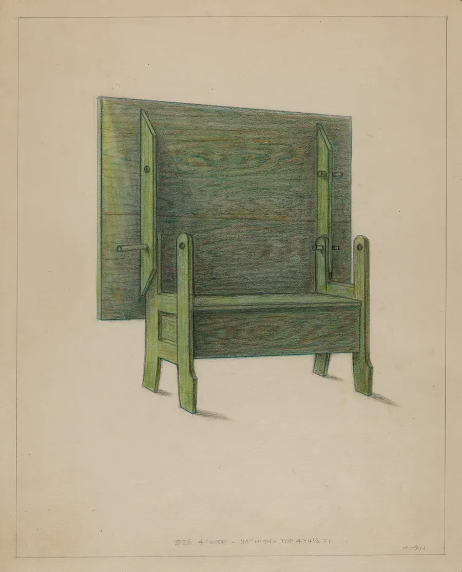 Chest-Settee-Table-Comb by Franklin C. Moyan