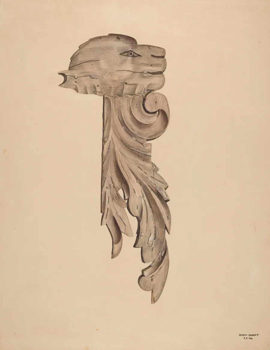 Wood Carving - Profile Face by Gerard Barnett