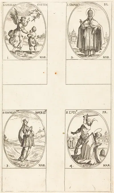 The Guardian Angel; St. Simplici; St. Cunegundes; St. Luci