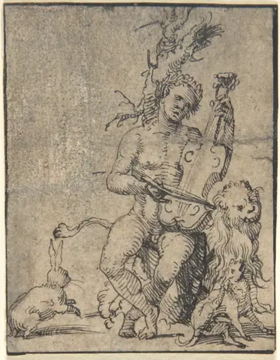 Orpheus Playing to the Animals