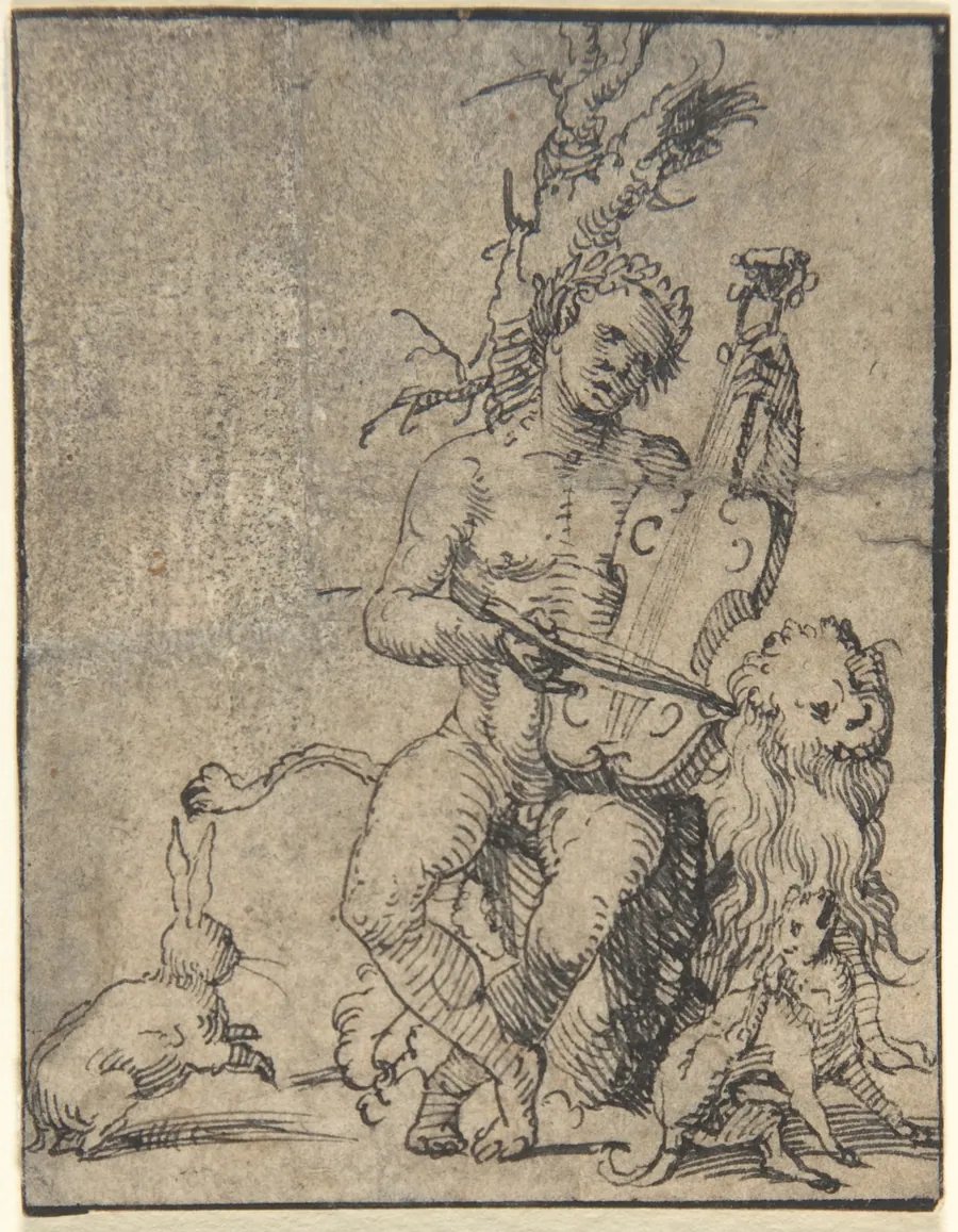 Orpheus Playing to the Animals by Peter Vischer the Younger
