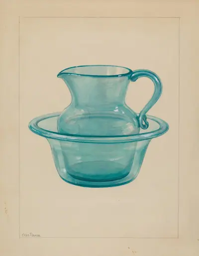 Wash Bowl and Pitcher