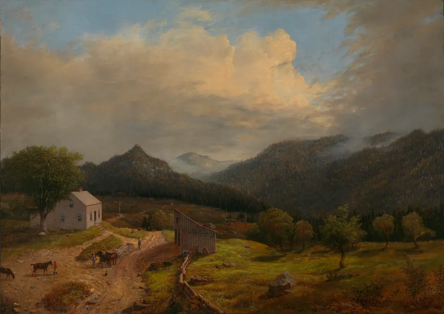 Tavern in New Boston, Vermont by James Hope, born Drygrange, Scotland 1818-died Watkins Glen, NY 1892