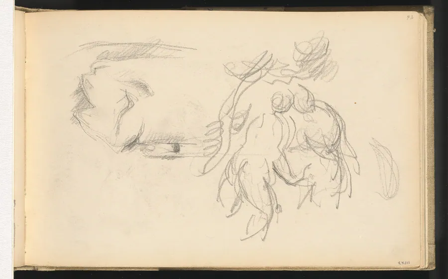Women Bathers and a Roll of Paper by Paul Cezanne