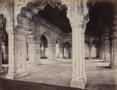 Delhi. The Emperor's Palace. Interior of Dewani in Private Hall