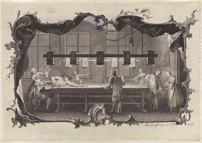Ladies and Gentlemen Playing Billiards