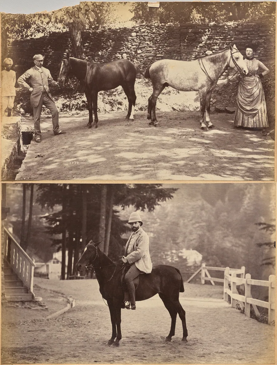 Col. F. G. Oldham (recto, top); Mr. Nowell, Shimla (recto, bottom) by Raja Deen Dayal