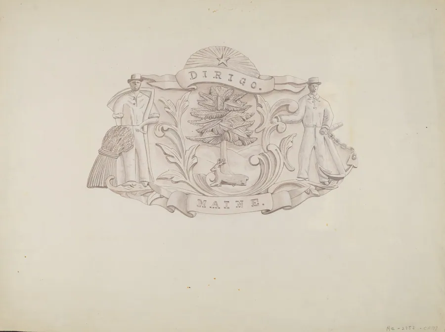 State of Maine Seal by Flora Merchant