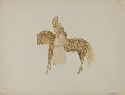 Corn Husk Doll on Horse