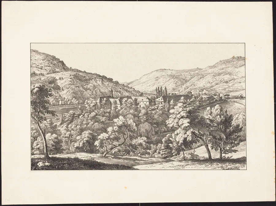 View of the Convent of Neuberg from the Summit by Ernst Fries