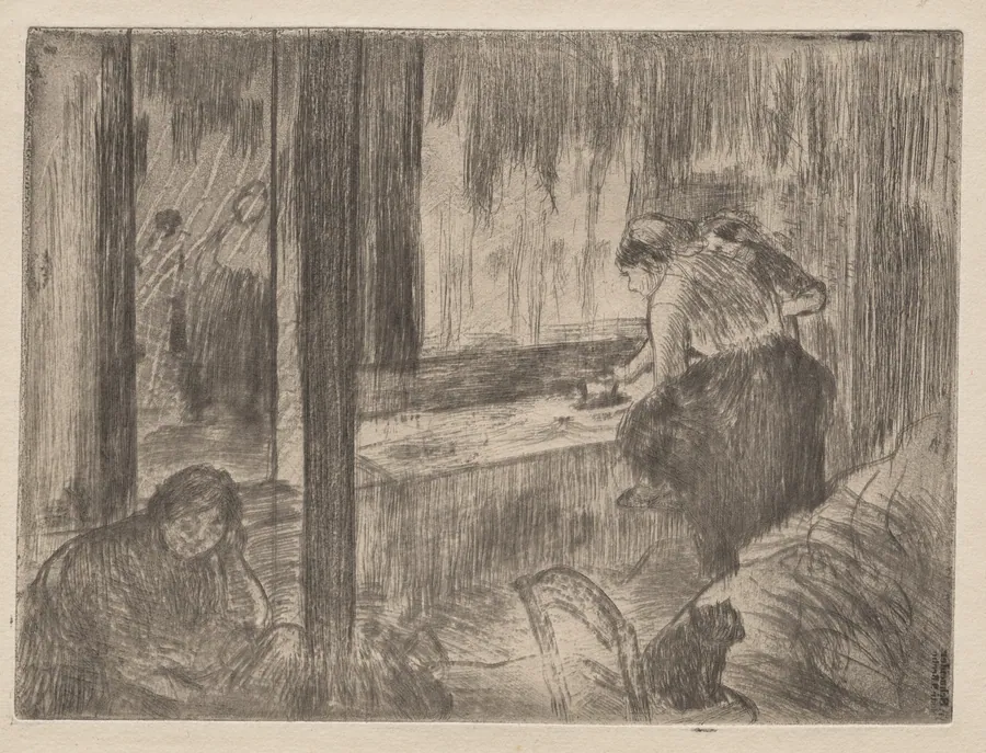 The Laundresses by Edgar Degas