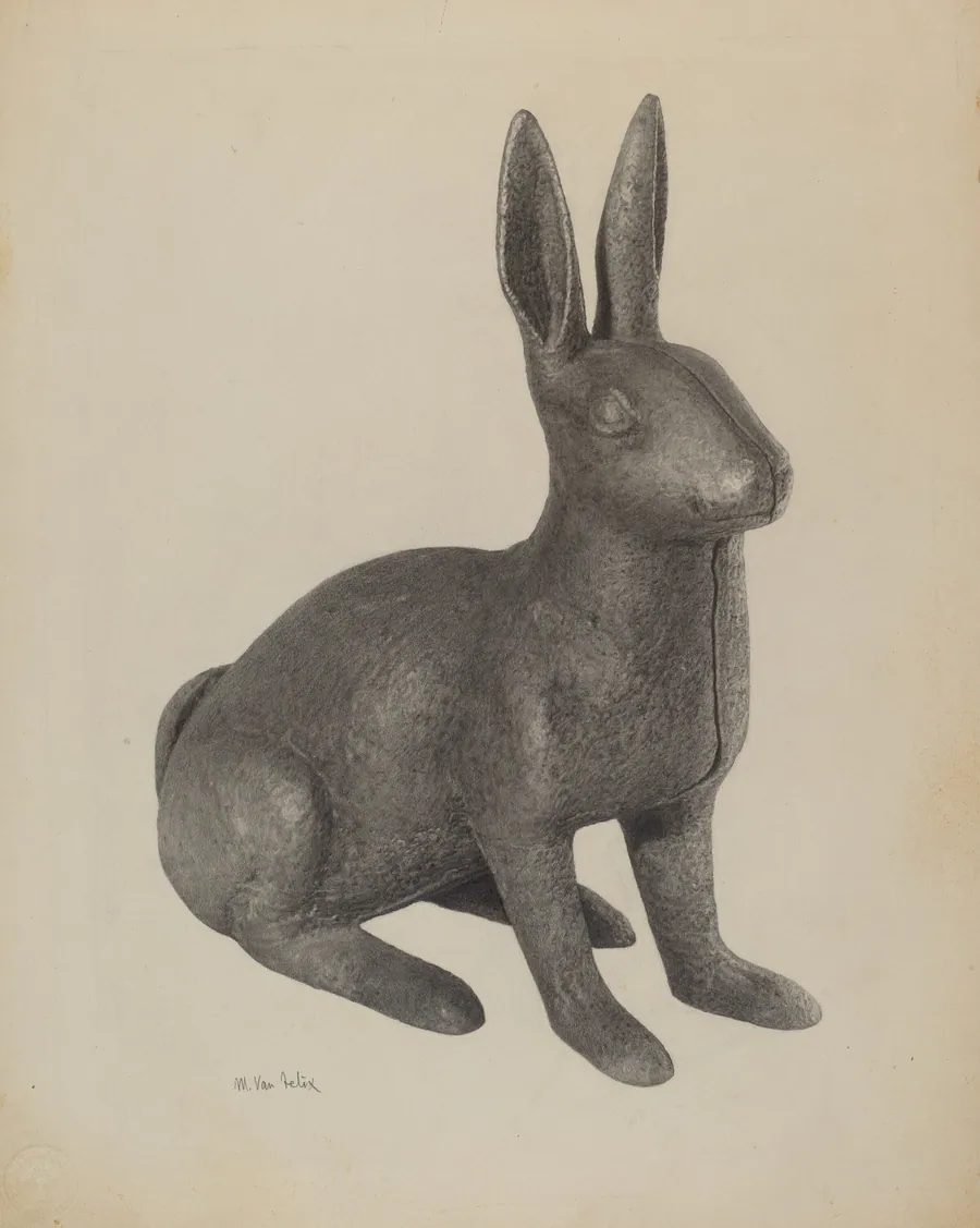 Garden Figure (Rabbit) by Maurice Van Felix