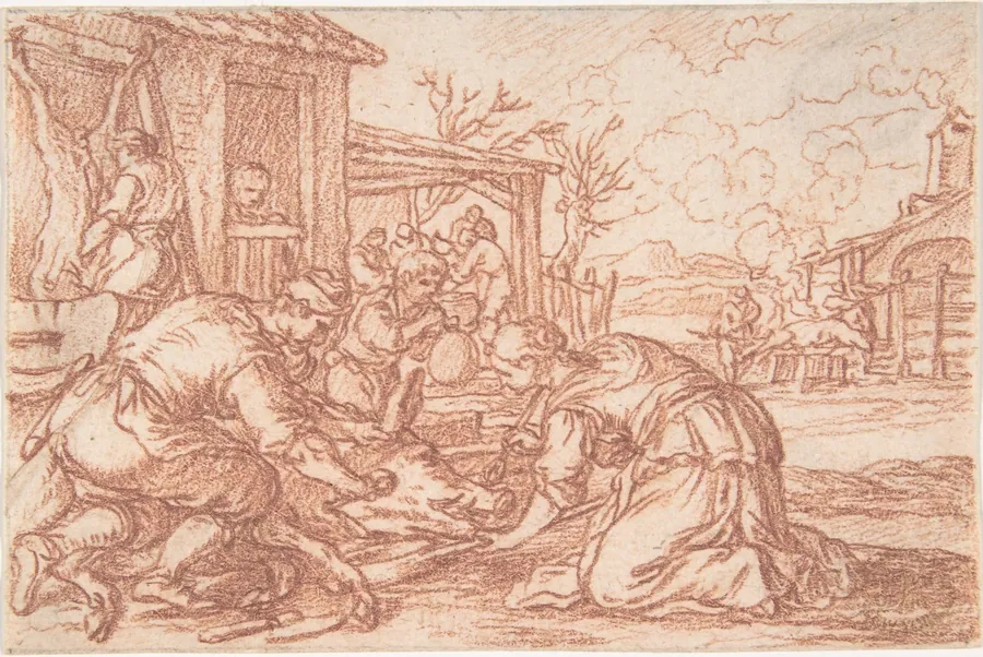 December (one of a series representing the labors of the months) by Jonas Umbach