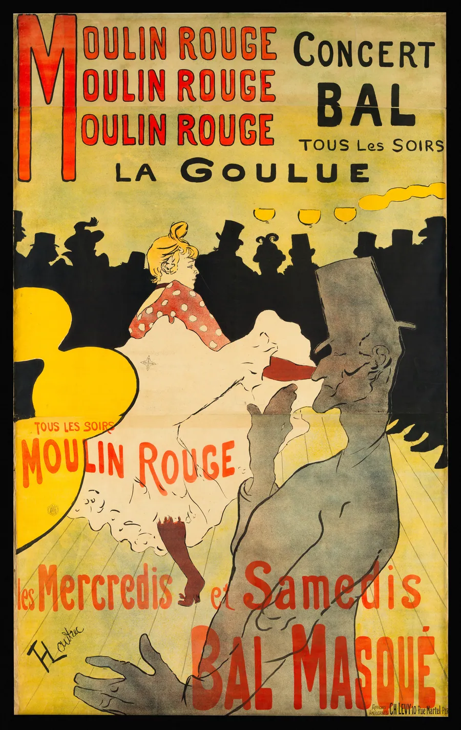 Moulin Rouge:  La Goulue by Henri de Toulouse-Lautrec