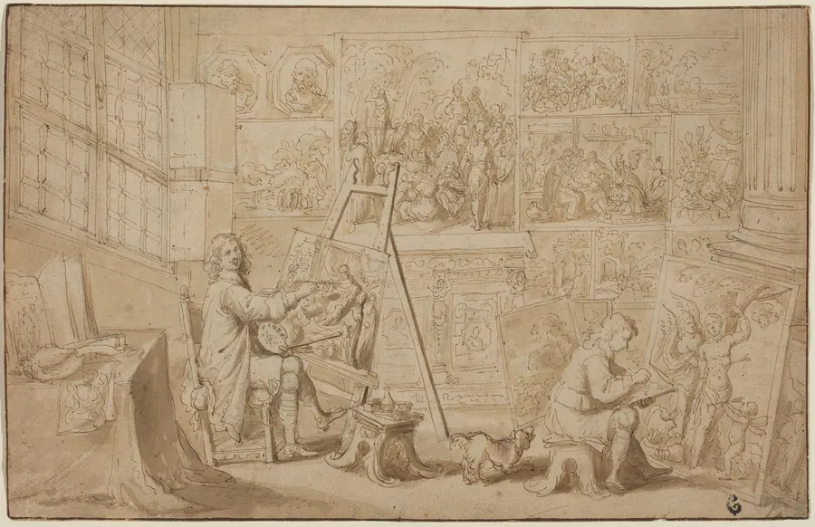An Artist's Studio [recto] by Frans Francken the Younger
