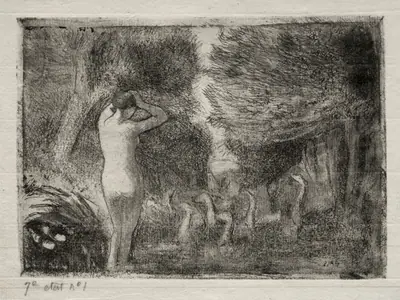Bather and Geese