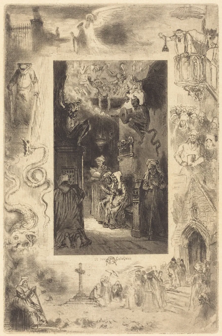 Le Curé de Cucugnan (The Vicar of Cucugnan) by Félix-Hilaire Buhot