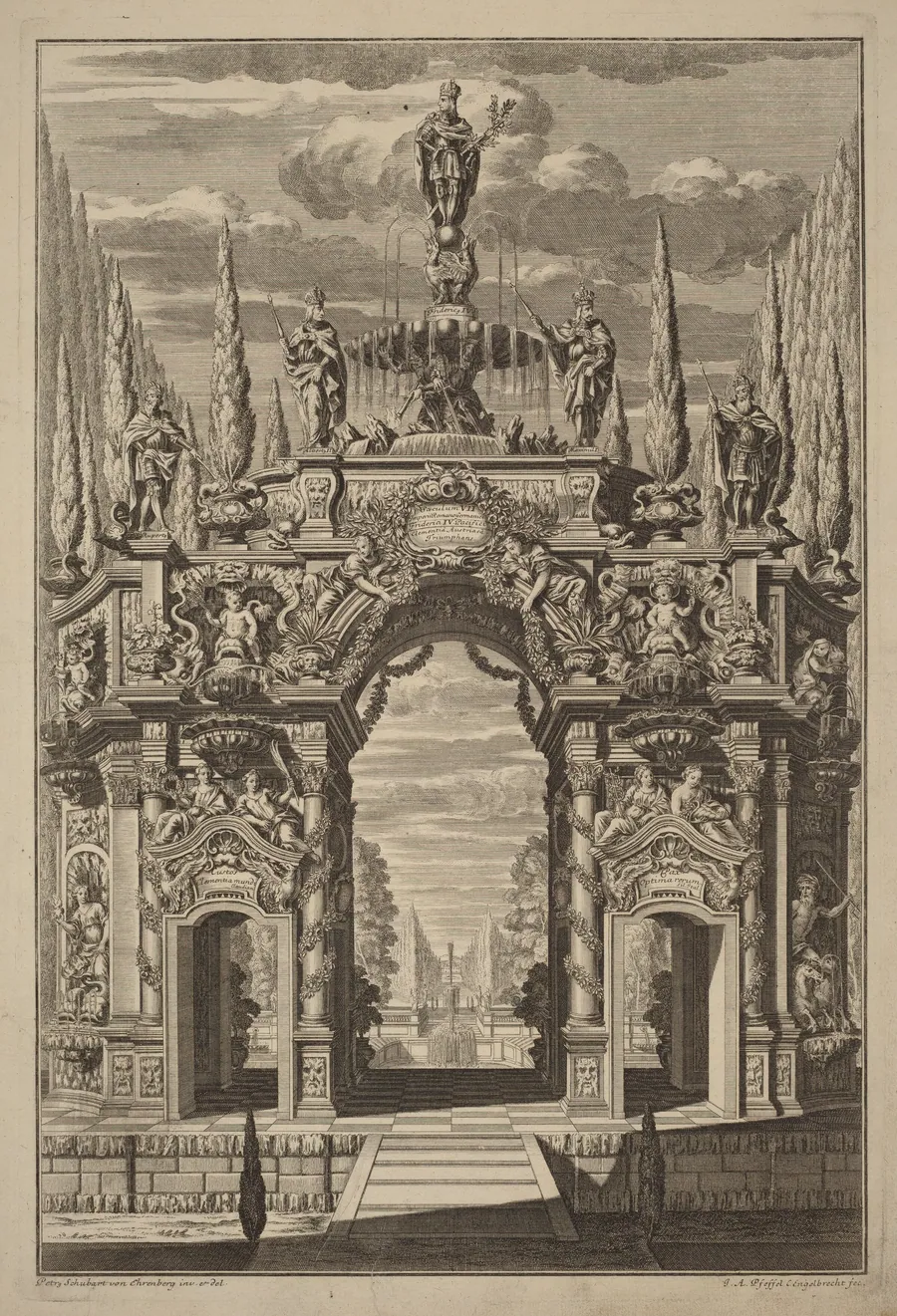 Triumphal Arch for Friedrich IV by Christian Engelbrecht