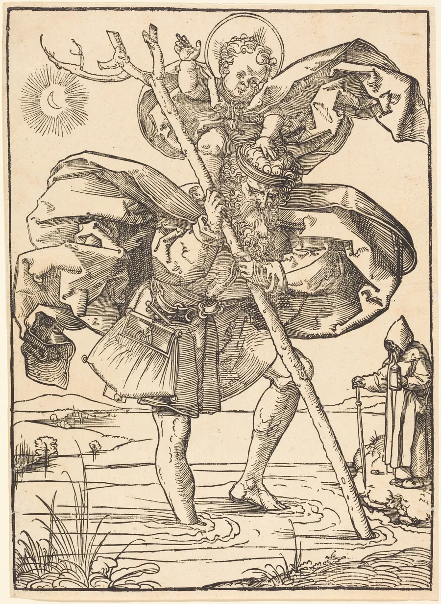 Saint Christopher by Sebald Beham