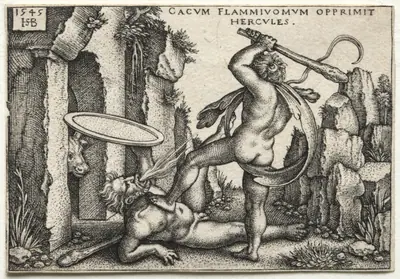 The Labors of Hercules:  Hercules Killing the Giant Cacus