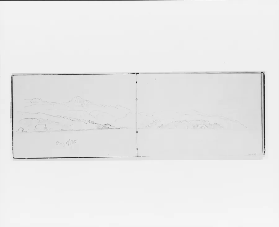 Aug 17/85: Mountain Landscape (from Sketchbook X) by William Trost Richards