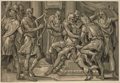 David Playing the Harp before Saul
