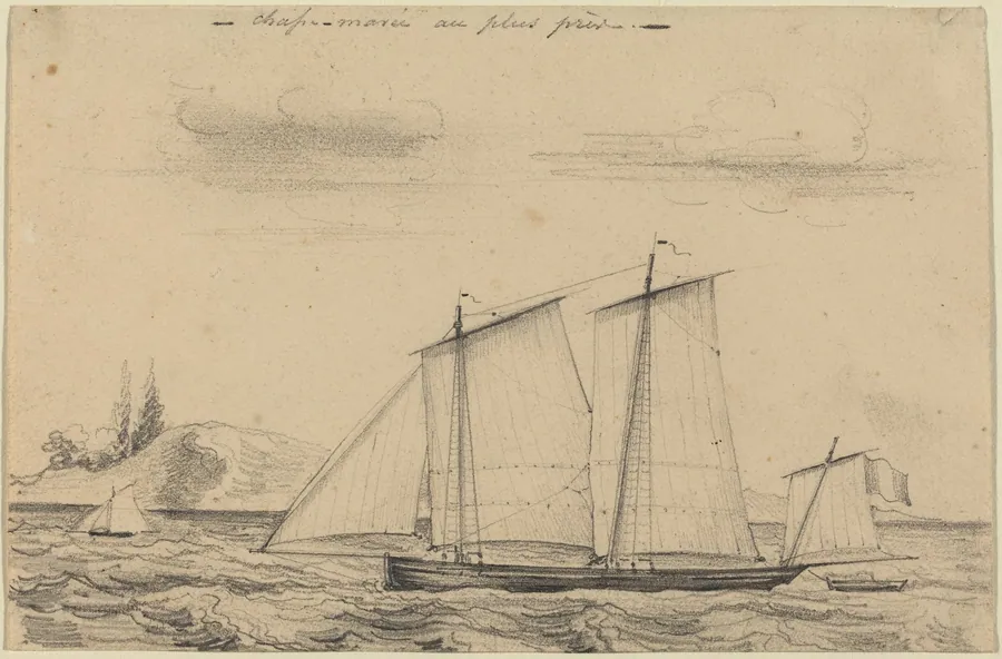 Chasse-maree au plus pres by Charles Meryon