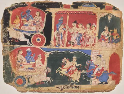 The Marriage of Pradyumna and Rukmavati, page from a Bhagavata Purana